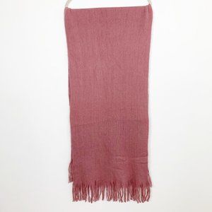 Mauve Pink Chunky Knit Scarf